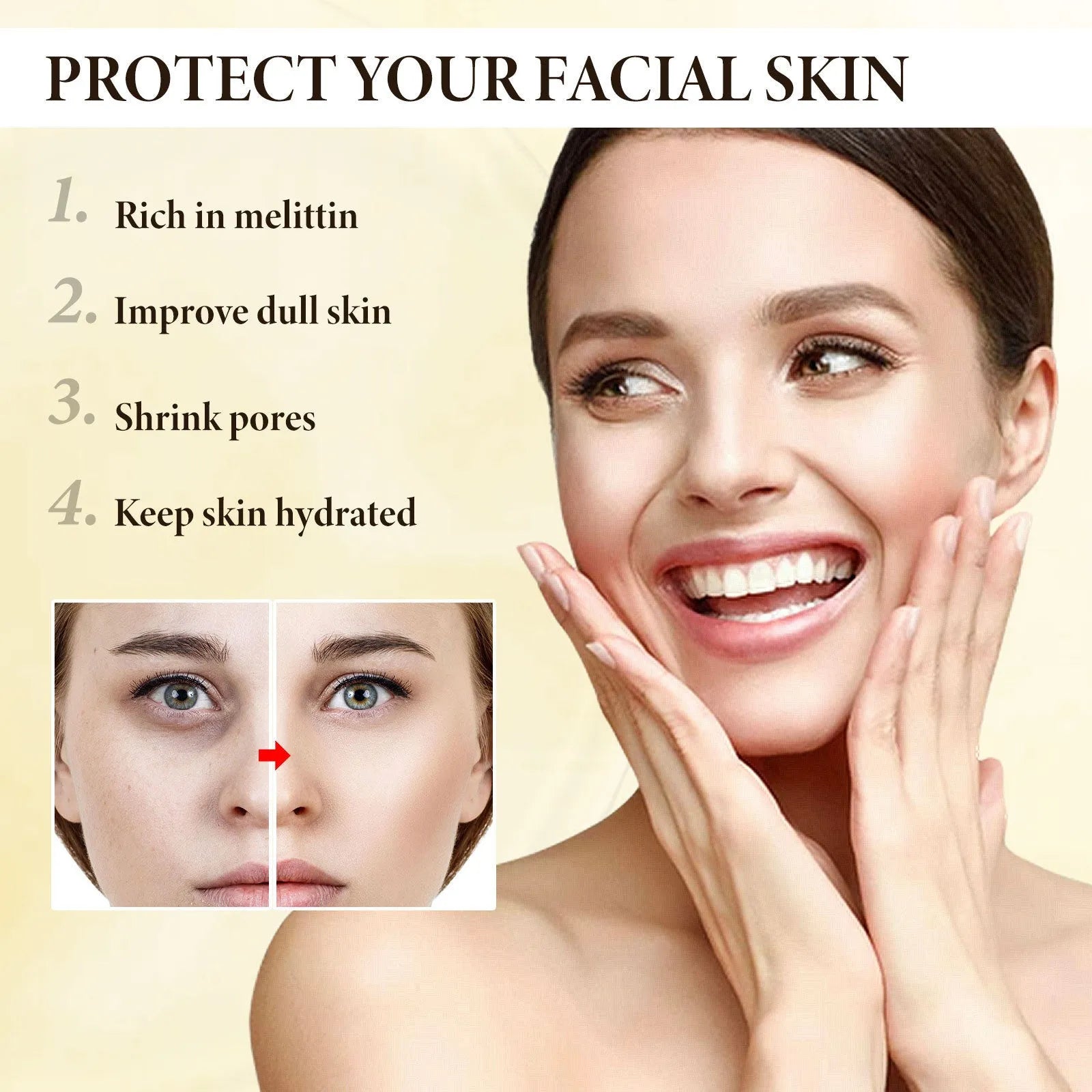 OUHOE Bee Firming Cream 30g jar with applicator for facial moisturising and firming.