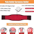 Black infrared physical therapy belt with adjustable strap for waist pain relief