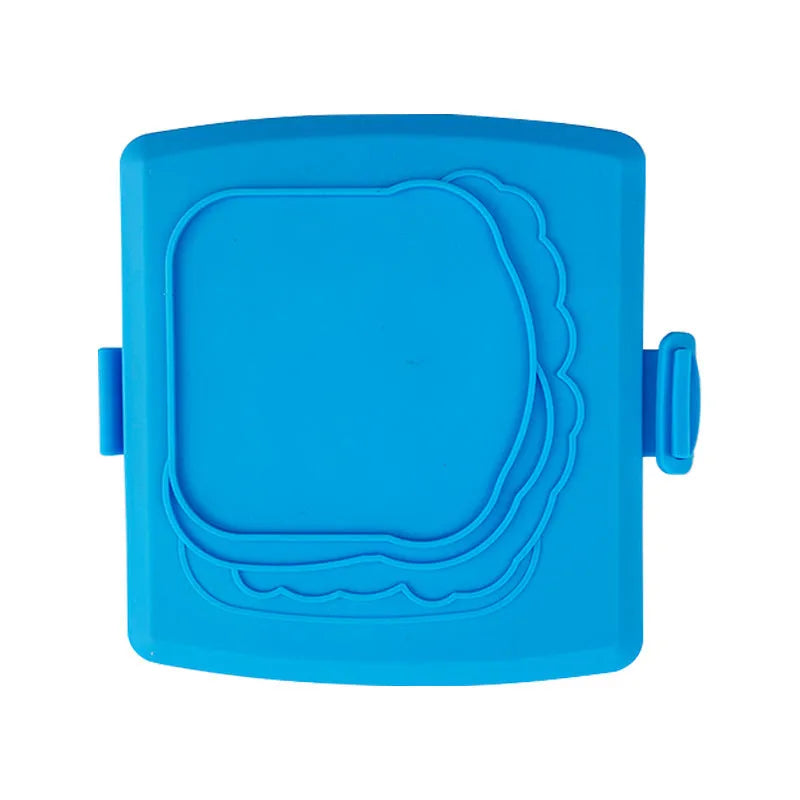 Red silicone baking tray with matching silicone gloves for oven safety