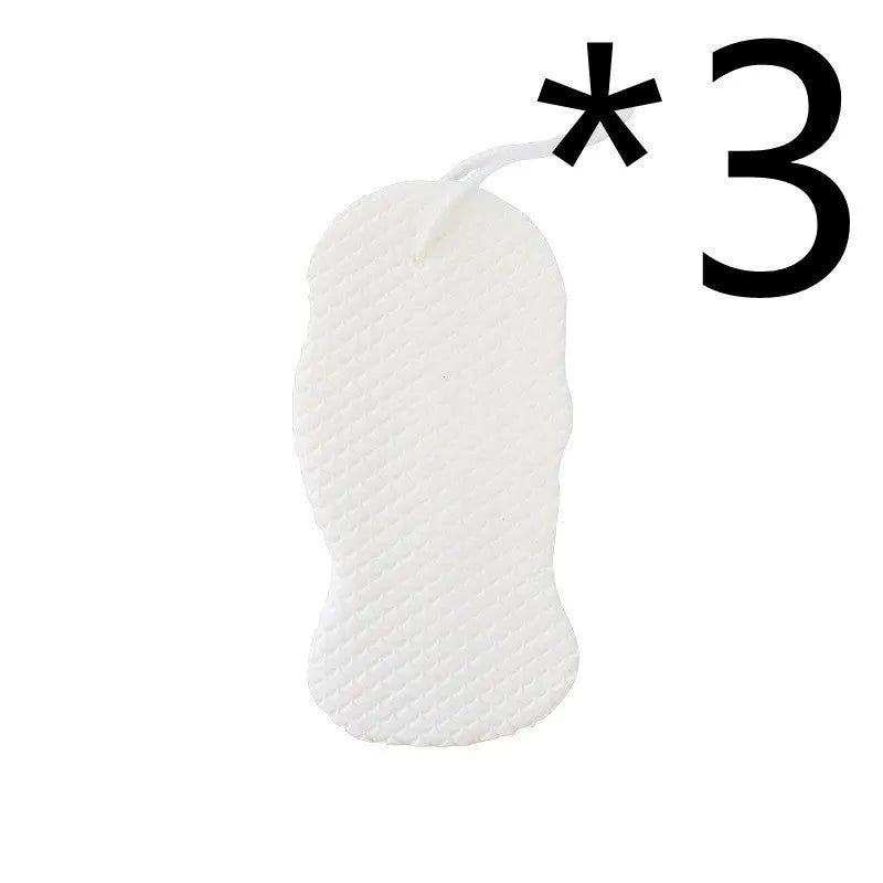 3D fish scale pattern bath sponge in white, grey, pink or light blue colours for gentle body exfoliation