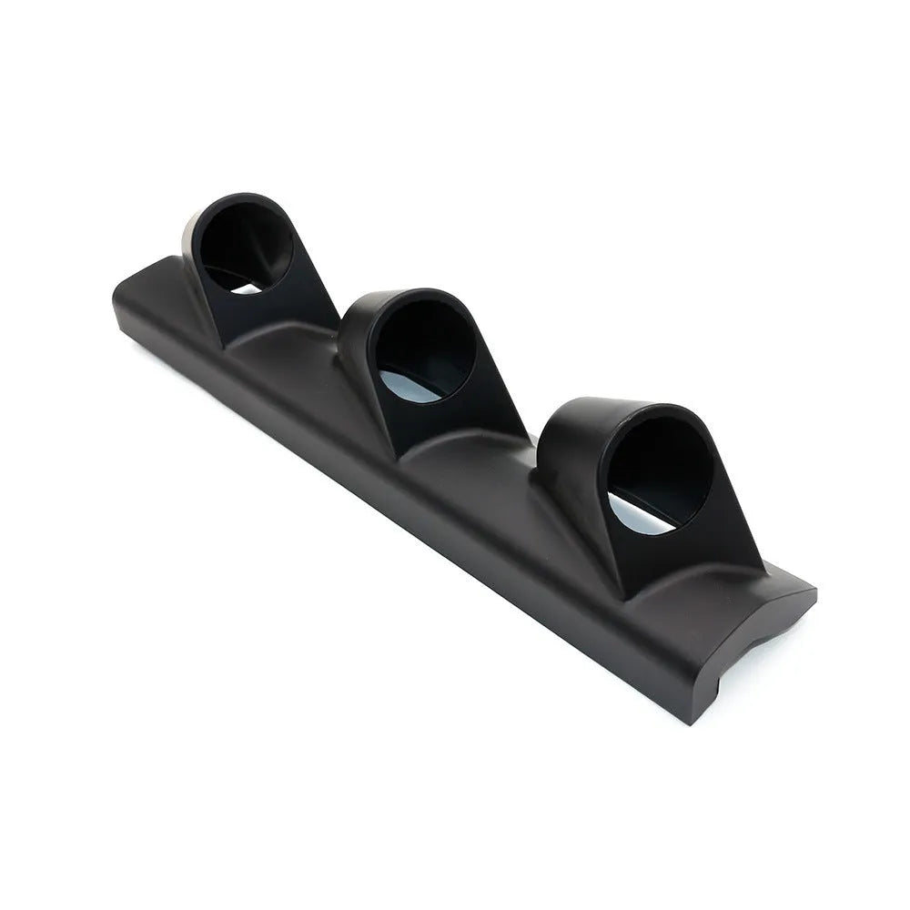 Black three-hole car instrument frame for right-hand drive vehicles with 52mm gauge compatibility
