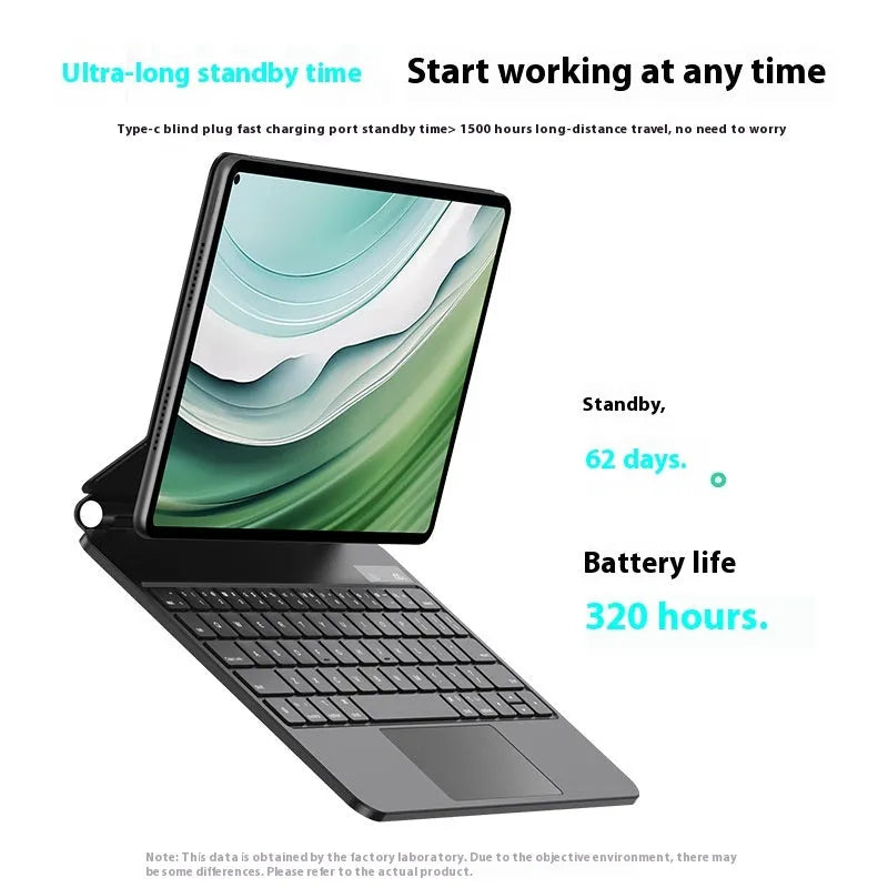 Miaocontrol magnetic wireless keyboard for Huawei MatePad 11 tablet in black colour