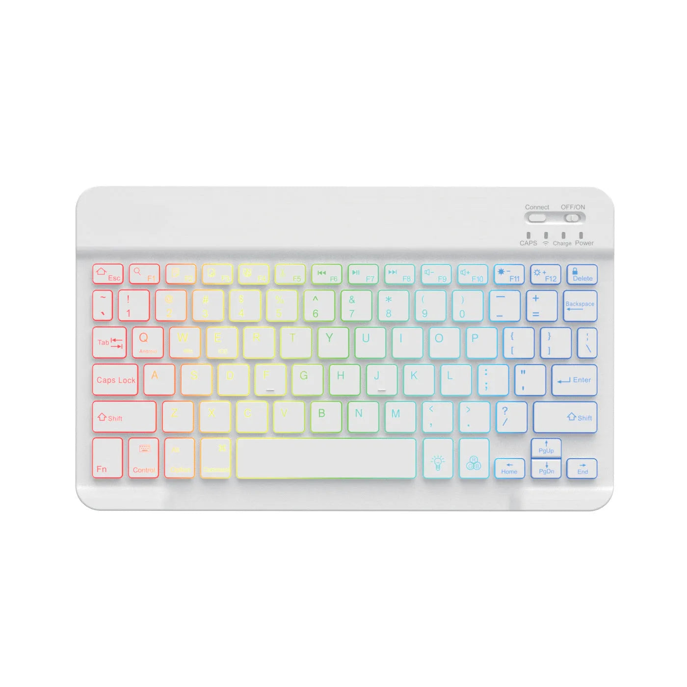 10-inch colourful backlit Bluetooth keyboard for tablets in various colour options