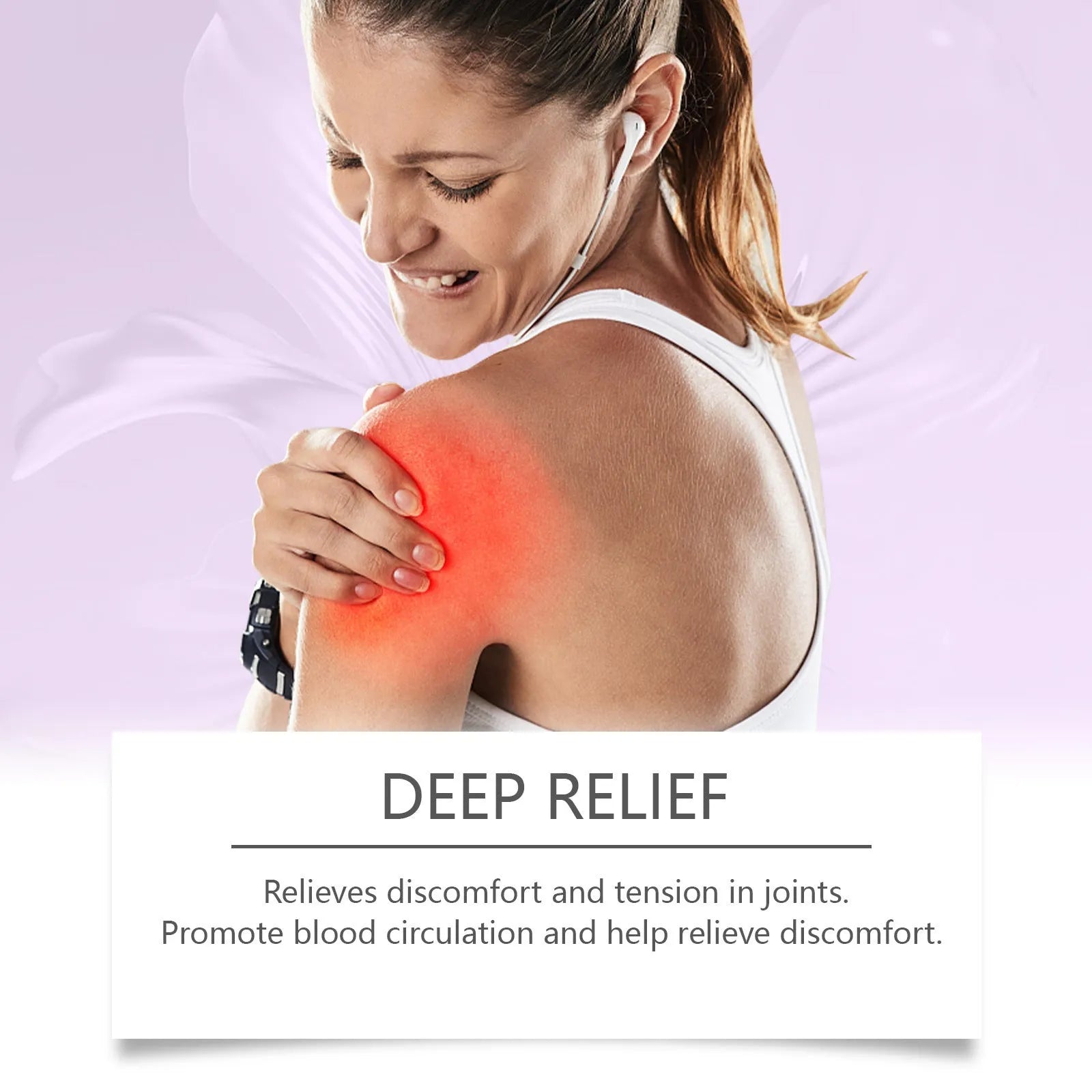 100g tube of body massage gel for joints, knees, and elbows on a plain background.