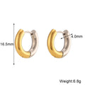 Stainless steel gold electroplated earrings, bracelet and necklace jewellery set with geometry design