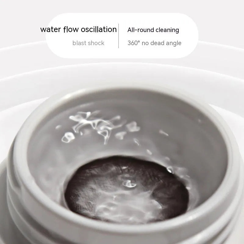 Automatic glasses cleaning machine with ultrasonic flushing instrument in plastic housing measuring 85x65x30mm