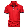 Men's slim fit t-shirt with a deer embroidery design on the chest, shown in multiple colour options.