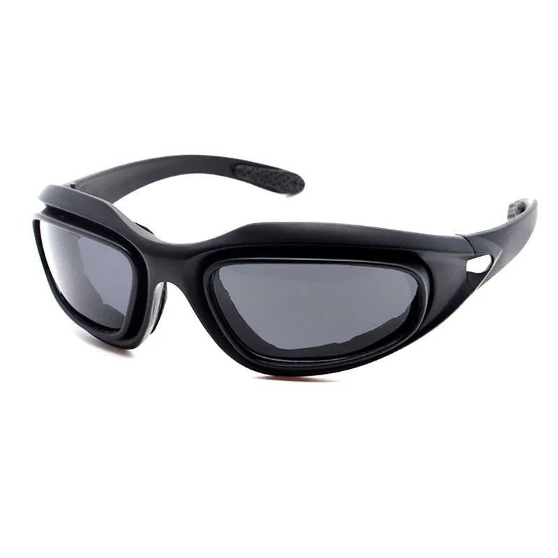 Tactical polarized sunglasses with full-rim PC sports frame for outdoor cycling and dust protection