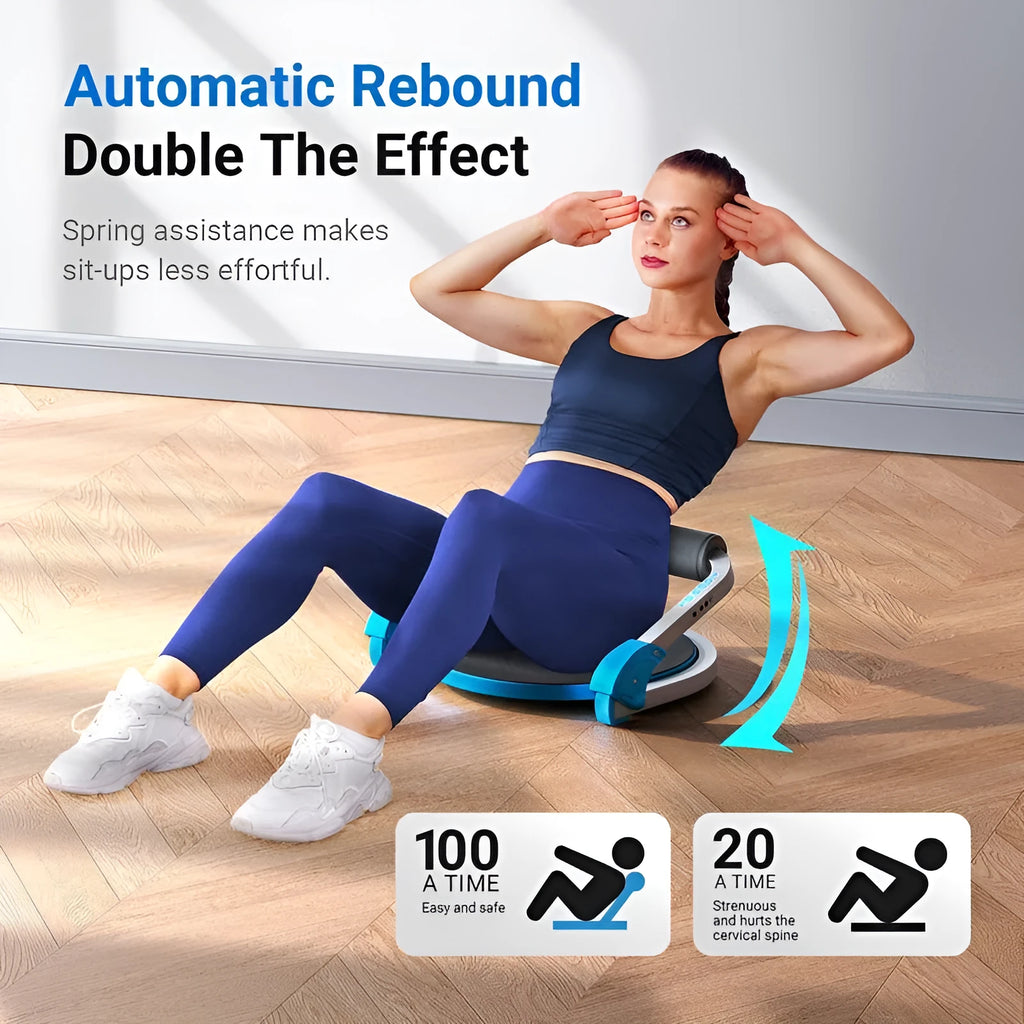 Mini multifunctional abdominal device in red or sky blue for home, office and outdoor fitness training