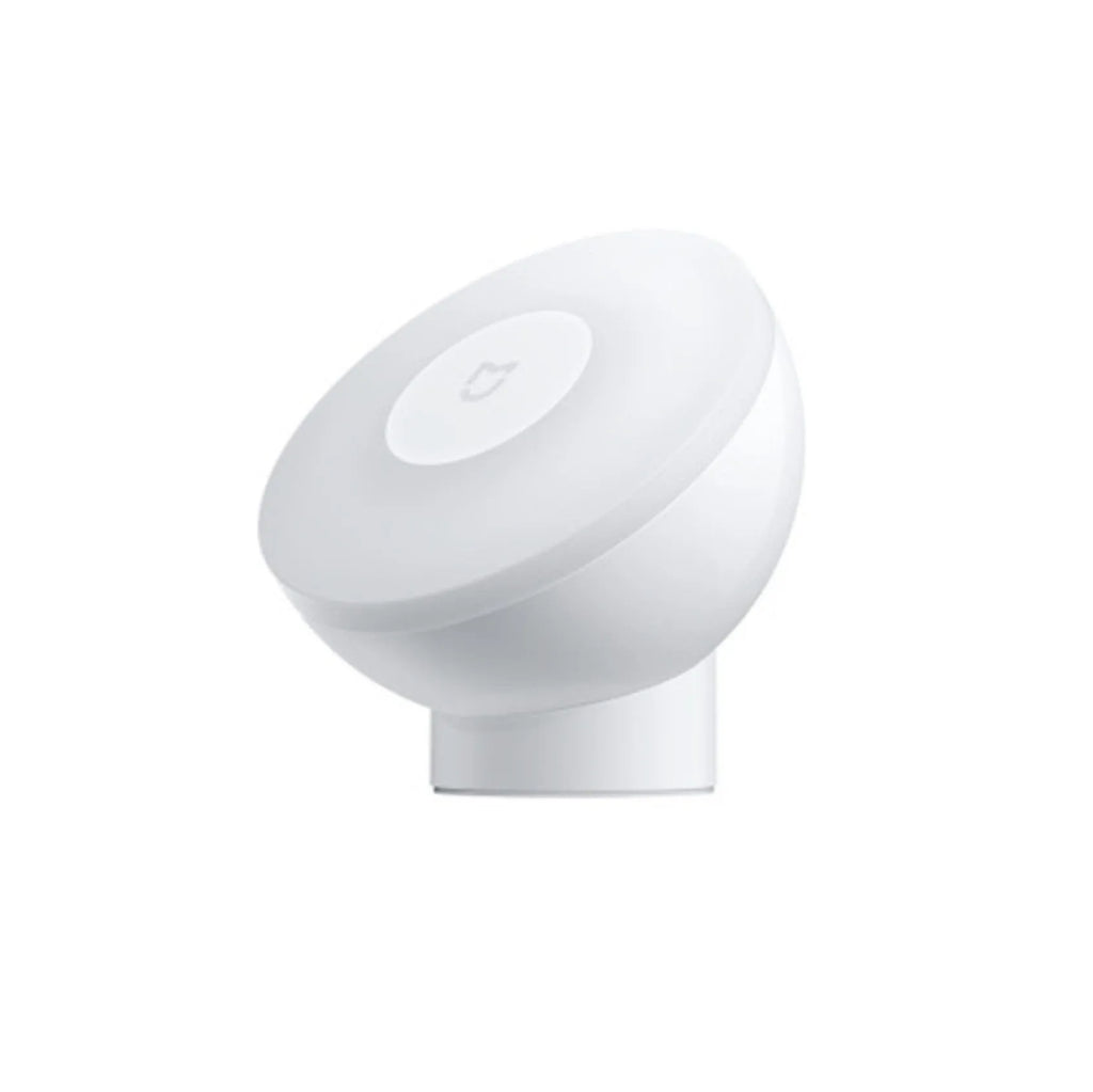 White intelligent bedside table lamp with human body induction and Bluetooth connectivity