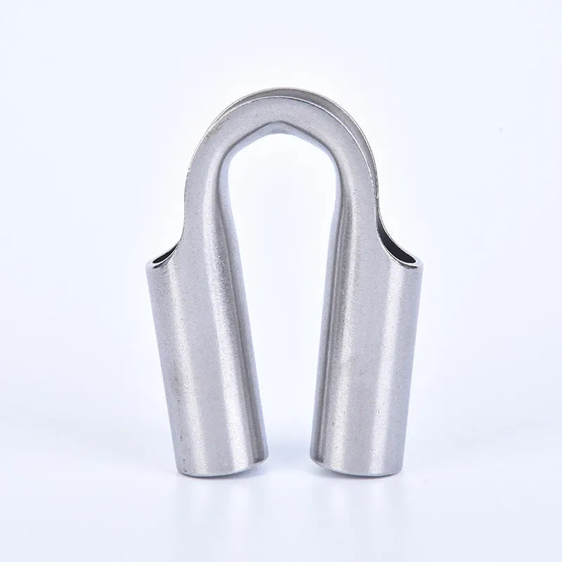 Stainless steel chicken heart-shaped round sleeve ring for industrial fastening applications.