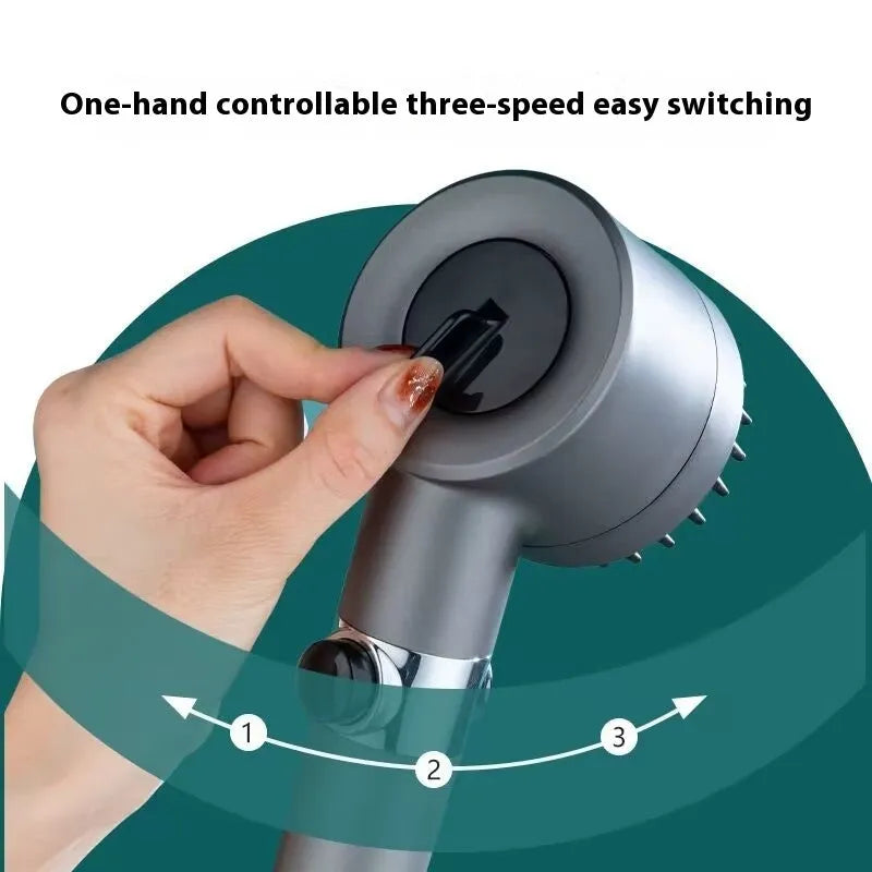 Portable adjustable shower head with multiple spray modes in modern design