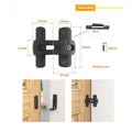 Warehouse hook sliding door lock with 90-degree black carbon steel buckle and stainless steel components