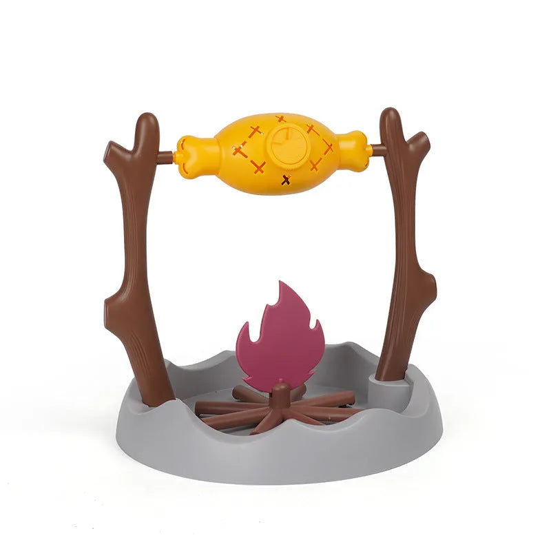 Barbecue-style tumbling cat treat feeder measuring 30x30x29cm with plastic construction