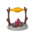Barbecue-style tumbling cat treat feeder measuring 30x30x29cm with plastic construction