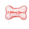 Pet plush tooth cleaning toy with molar design in bone powder colour option