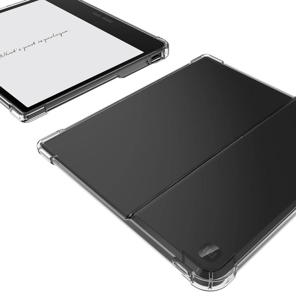 Transparent airbag protective phone case for 7-inch Xiaomi device showing shockproof TPU construction
