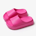 Women's thick-soled fish mouth beach slippers in beige with 5.5cm EVA soles