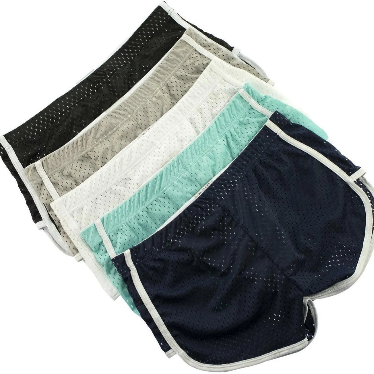 Men's cotton nylon blend boxer shorts in mid waist design showing breathable fabric texture