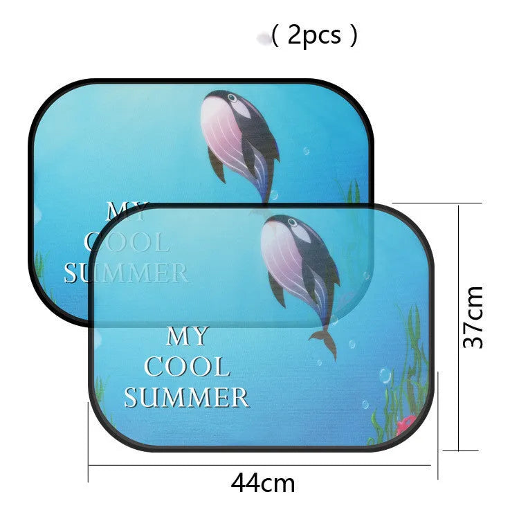 Electrostatic adsorption car side window sunshade with nylon mesh material