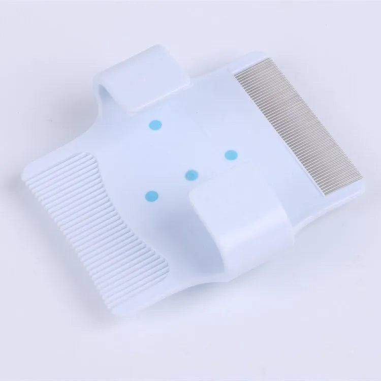 Multifunctional pet grooming comb with floating hair removal and massage functions in blue or green colour
