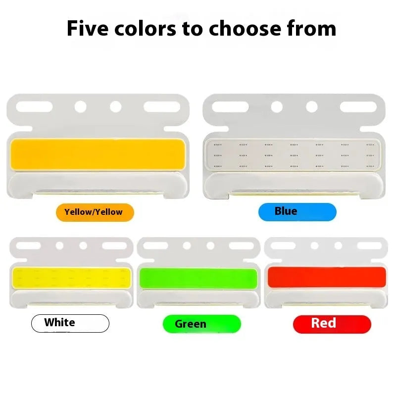 Waterproof COB LED truck side light in aluminum alloy housing available in red white yellow green blue for 12V 24V vehicles