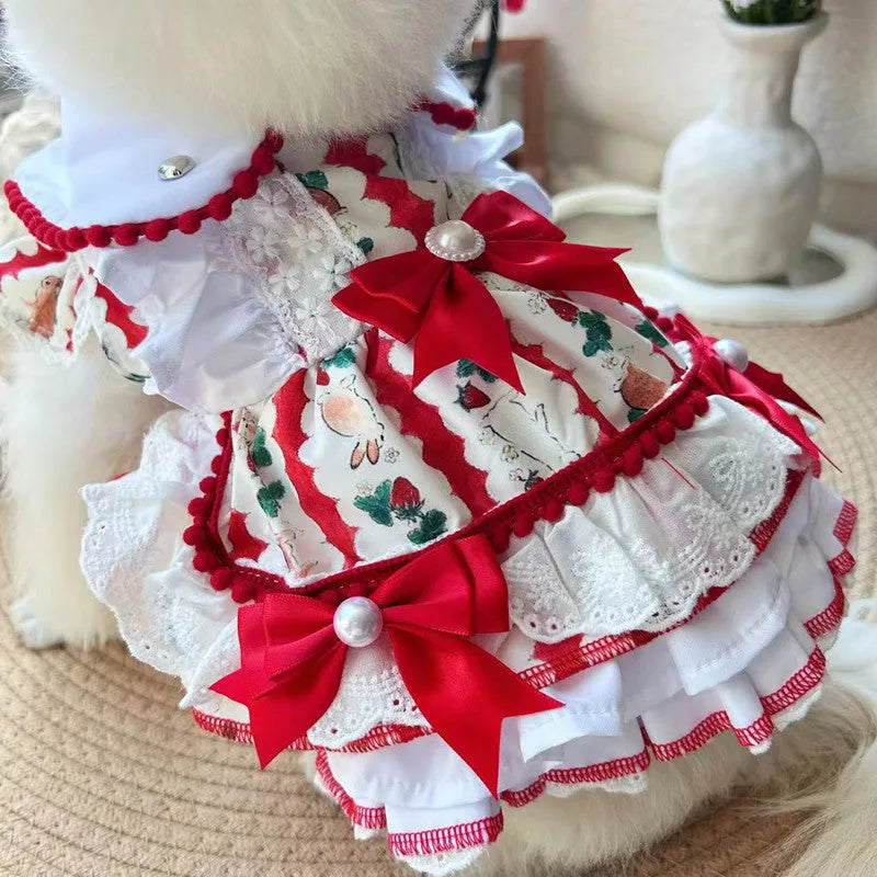 Rabbit skirt design princess style dog dress for small breed dogs