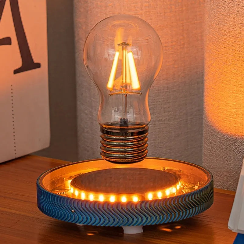 Magnetic suspension moon night lamp with 3D printed floating design