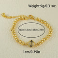 Women's copper bracelet with zircon stones in Arabic style featuring heart shape design