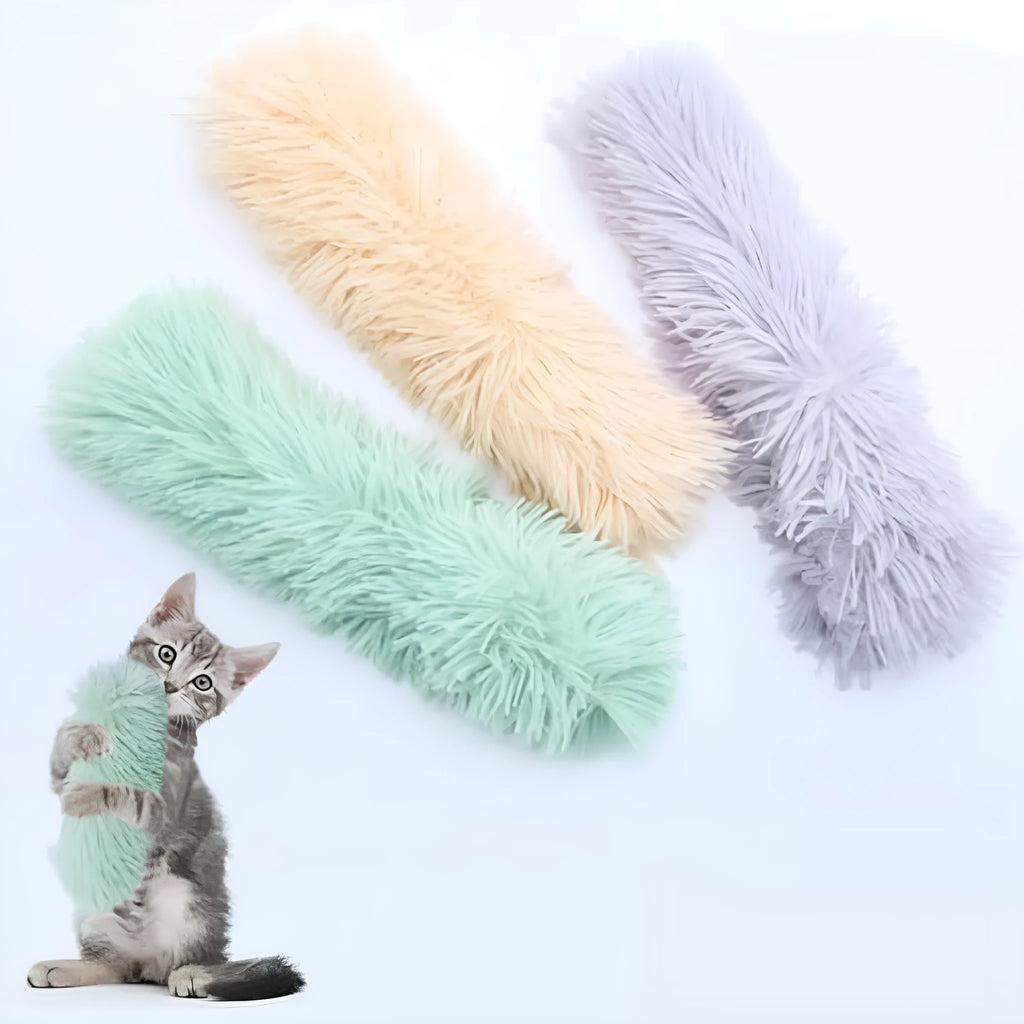 Interactive soft plush cat toys with crinkle sound and natural catnip filling in multiple colour options