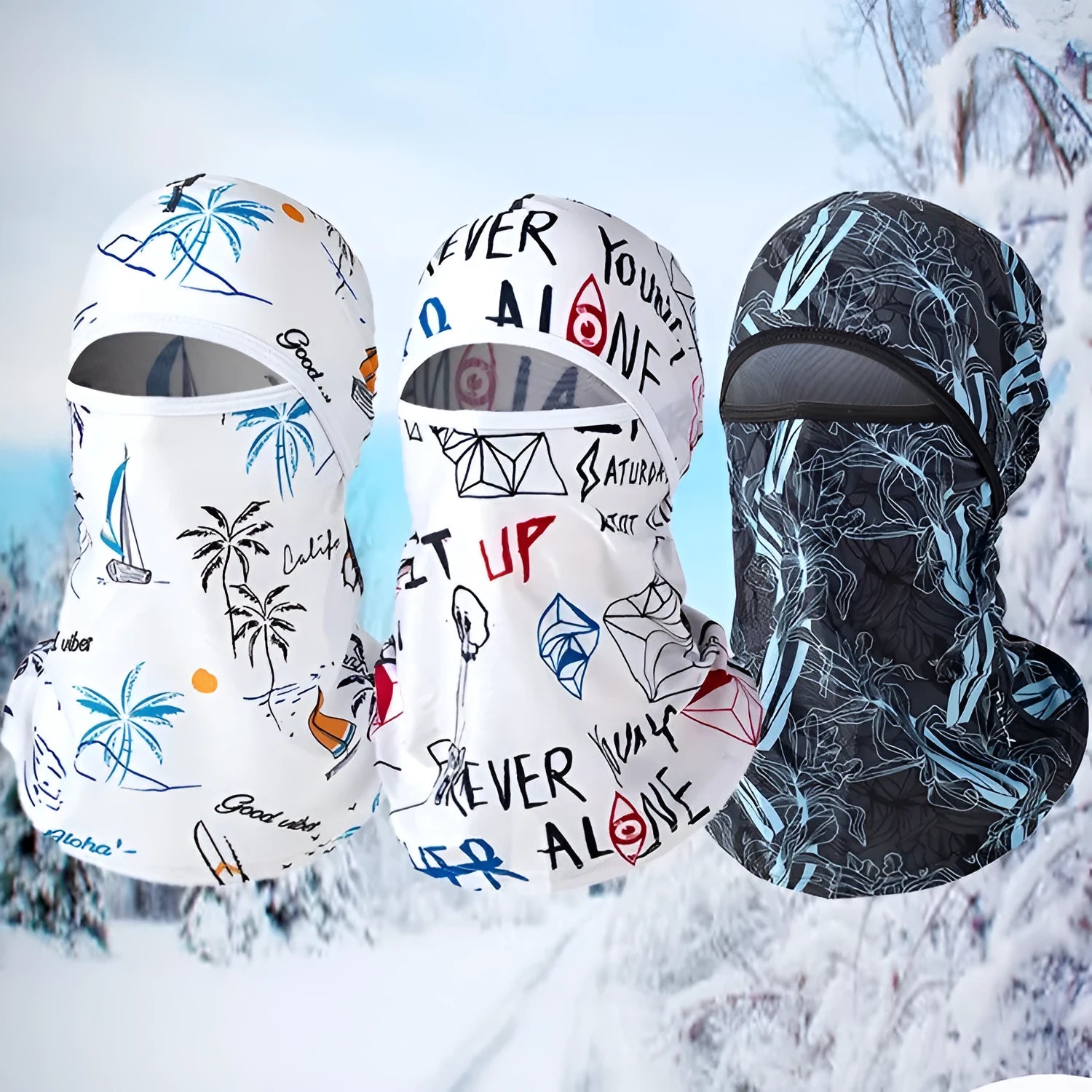 Cotton motorcycle balaclava and gloves set in street style for windproof riding.