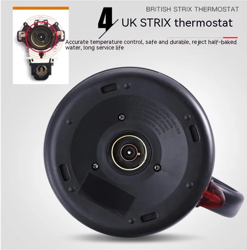 Full-automatic stainless steel kettle in gold colour with touch controls and 1 litre capacity.