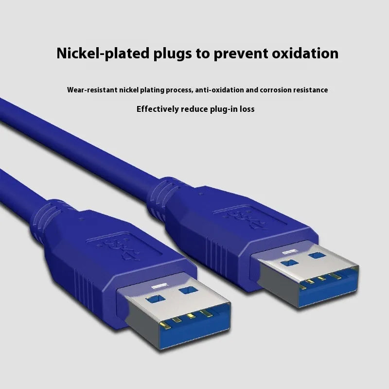 USB 3.0 male to male data cable with nickel-plated connectors for external hard drive boxes