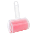 Washable reusable lint roller with protective cover in blue, green, pink, or yellow colours