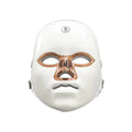 Rechargeable manual touch LED beauty mask facial device with white rose gold edge finish