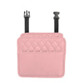 Leather hanging storage bag for car interiors in 25x25x8cm dimensions