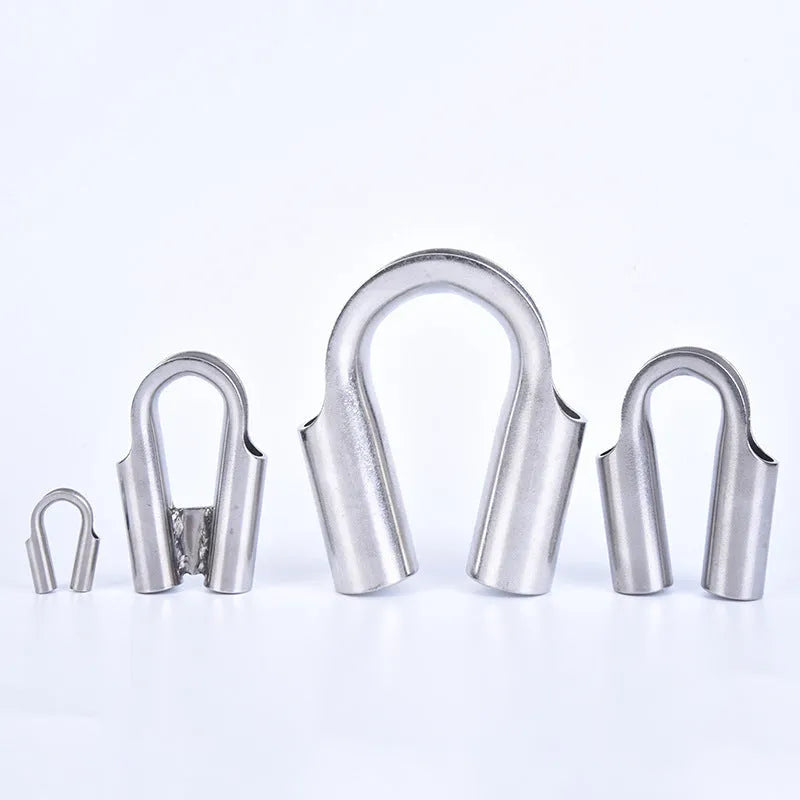 Stainless steel chicken heart-shaped round sleeve ring for industrial fastening applications.