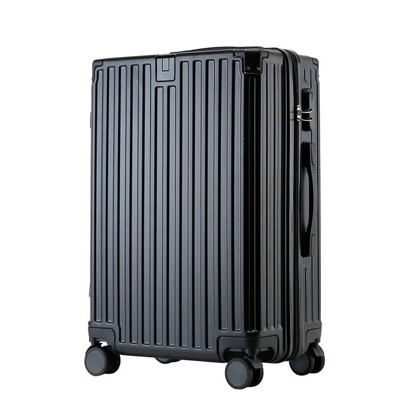 Aluminium frame luggage case in ABS PC material with universal wheels and organisational compartments