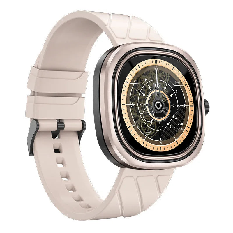Smart fitness bracelet watch with 1.32-inch screen and silicone wristband in multiple colours