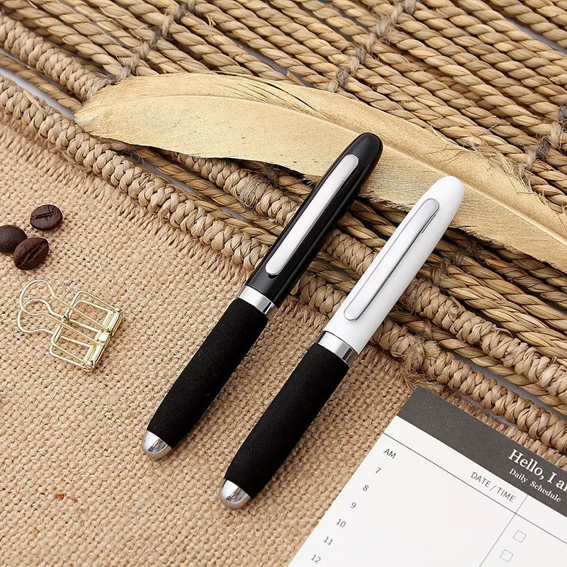EVA metal cap mini ballpoint pen with 1.0mm bullet tip showing seven colour options