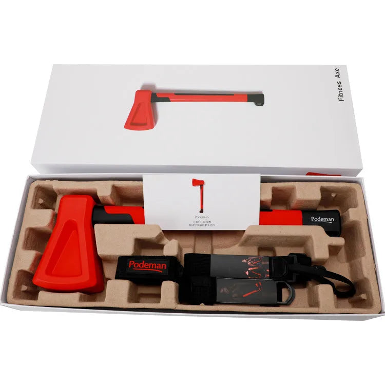 Red plastic home fitness axe muscle trainer for strength training exercises