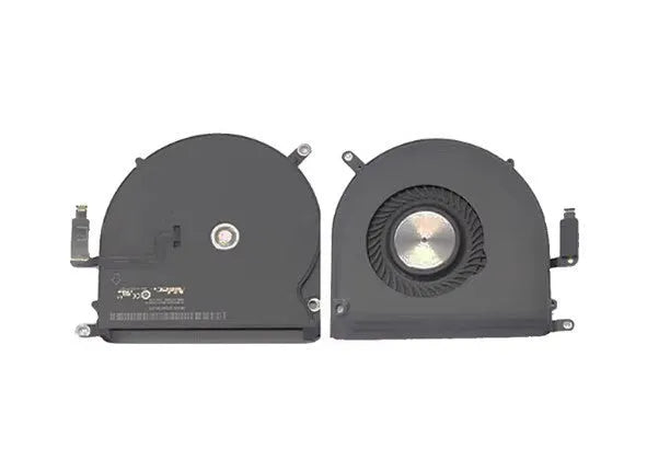 MacBook Pro A1398 laptop cooling fan replacement part with colour-coded housing variants