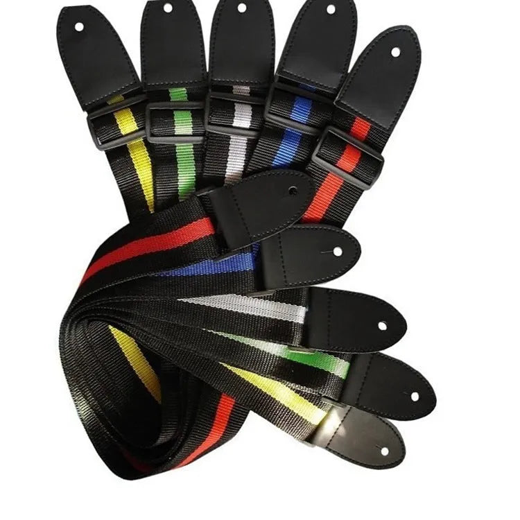 Woven crossbody musical instrument strap for guitars basses ukuleles in multiple colour options