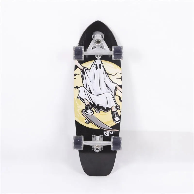 White maple wood 31-inch street scooter skateboard with standard wheels
