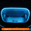 Tesla Model 3 and Y front centre console ambience lighting kit in soft silicone with colour choice.