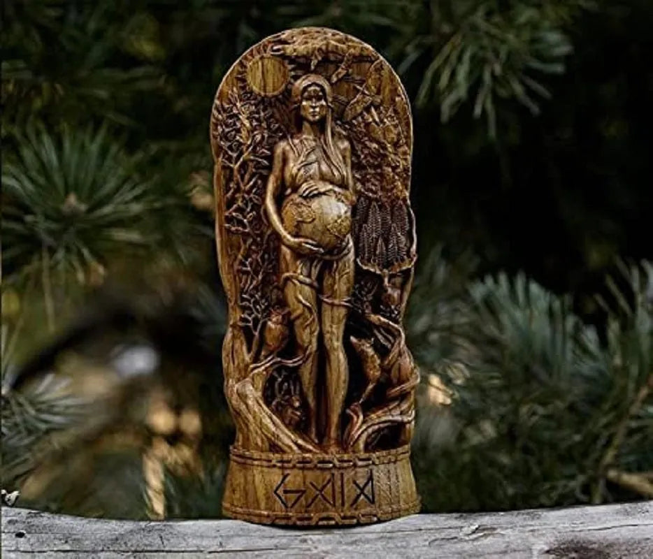 Resin Greek goddess statue for pagan altar or garden decoration in colour options A B C