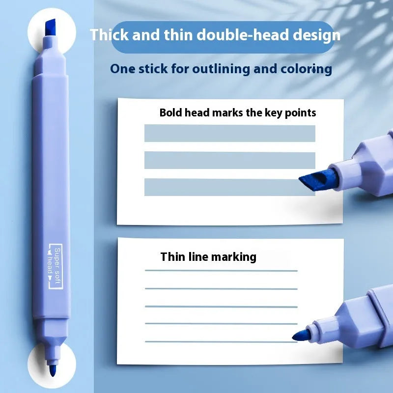 Set of double-ended fluorescent marking pens in assorted colours from the Mix, Salt, or Sweet series.