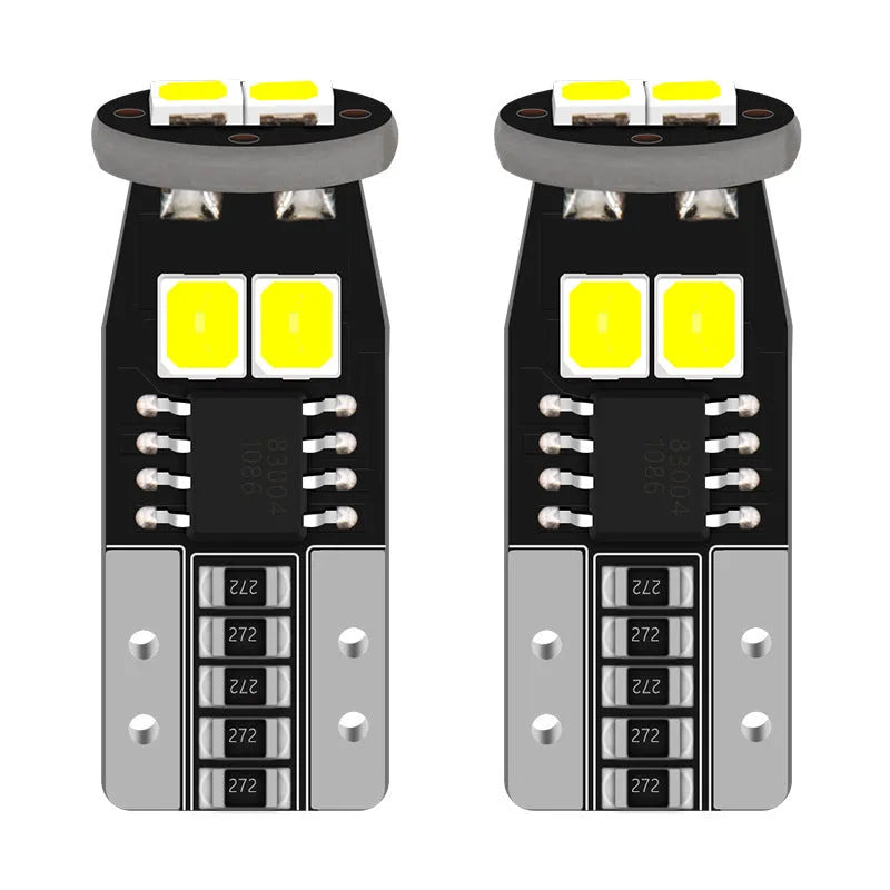 Small 10mm LED car light for license plate illumination, white 6000K light.