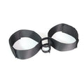 Black knitted sex toy strap for adult toy attachment