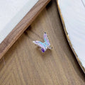 Copper insect ring with adjustable opening in dripping oil finish colours